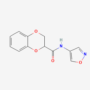 molecular formula C12H10N2O4 B2898812 N-(1,2-oxazol-4-yl)-2,3-dihydro-1,4-benzodioxine-2-carboxamide CAS No. 1396867-70-1