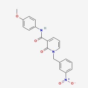 molecular formula C20H17N3O5 B2898823 N-(4-methoxyphenyl)-1-[(3-nitrophenyl)methyl]-2-oxo-1,2-dihydropyridine-3-carboxamide CAS No. 946332-11-2