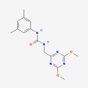 molecular formula C15H19N5O3 B2898828 1-((4,6-Dimethoxy-1,3,5-triazin-2-yl)methyl)-3-(3,5-dimethylphenyl)urea CAS No. 2034574-60-0