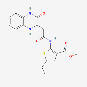Methyl 5-ethyl-2-{[(3-hydroxy-1,2-dihydroquinoxalin-2-yl)acetyl]amino}thiophene-3-carboxylate