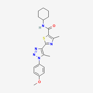 N-cyclohexyl-2-(1-(4-methoxyphenyl)-5-methyl-1H-1,2,3-triazol-4-yl)-4-methylthiazole-5-carboxamide