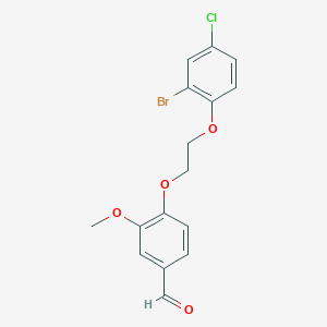 4-[2-(2-Bromo-4-chlorophenoxy)ethoxy]-3-methoxybenzaldehyde