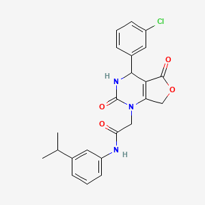 2-(4-(3-chlorophenyl)-2,5-dioxo-3,4-dihydrofuro[3,4-d]pyrimidin-1(2H,5H,7H)-yl)-N-(3-isopropylphenyl)acetamide
