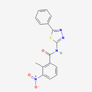 2-methyl-3-nitro-N-(5-phenyl-1,3,4-thiadiazol-2-yl)benzamide