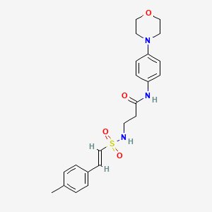 3-[[(E)-2-(4-methylphenyl)ethenyl]sulfonylamino]-N-(4-morpholin-4-ylphenyl)propanamide