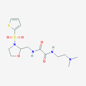 N1-(2-(dimethylamino)ethyl)-N2-((3-(thiophen-2-ylsulfonyl)oxazolidin-2-yl)methyl)oxalamide