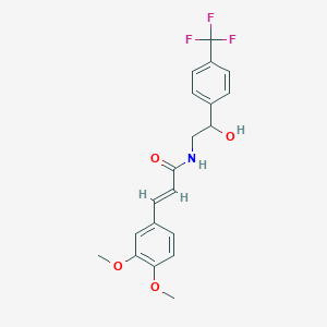 (E)-3-(3,4-dimethoxyphenyl)-N-(2-hydroxy-2-(4-(trifluoromethyl)phenyl)ethyl)acrylamide