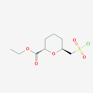 Ethyl (2S,6S)-6-(chlorosulfonylmethyl)oxane-2-carboxylate