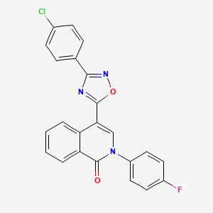 4-(3-(4-chlorophenyl)-1,2,4-oxadiazol-5-yl)-2-(4-fluorophenyl)isoquinolin-1(2H)-one