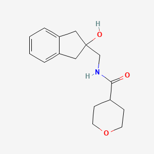 N-((2-hydroxy-2,3-dihydro-1H-inden-2-yl)methyl)tetrahydro-2H-pyran-4-carboxamide