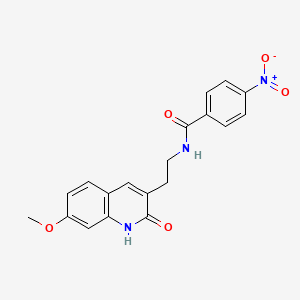 N-[2-(7-methoxy-2-oxo-1H-quinolin-3-yl)ethyl]-4-nitrobenzamide
