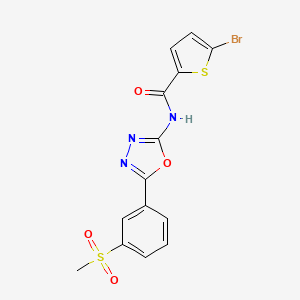 5-bromo-N-(5-(3-(methylsulfonyl)phenyl)-1,3,4-oxadiazol-2-yl)thiophene-2-carboxamide