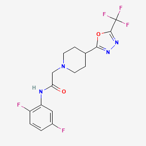 N-(2,5-difluorophenyl)-2-(4-(5-(trifluoromethyl)-1,3,4-oxadiazol-2-yl)piperidin-1-yl)acetamide