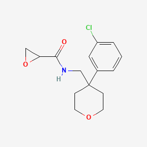 N-[[4-(3-Chlorophenyl)oxan-4-yl]methyl]oxirane-2-carboxamide