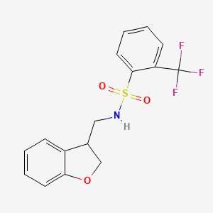 N-[(2,3-dihydro-1-benzofuran-3-yl)methyl]-2-(trifluoromethyl)benzene-1-sulfonamide