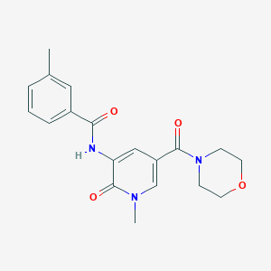 molecular formula C19H21N3O4 B2898921 3-methyl-N-(1-methyl-5-(morpholine-4-carbonyl)-2-oxo-1,2-dihydropyridin-3-yl)benzamide CAS No. 1207010-92-1