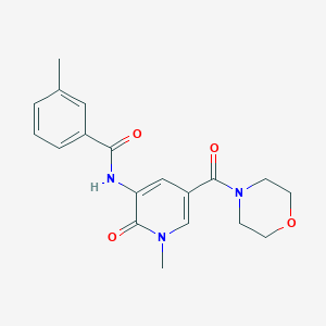 3-methyl-N-(1-methyl-5-(morpholine-4-carbonyl)-2-oxo-1,2-dihydropyridin-3-yl)benzamide