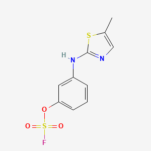molecular formula C10H9FN2O3S2 B2898923 2-(3-Fluorosulfonyloxyanilino)-5-methyl-1,3-thiazole CAS No. 2411249-88-0