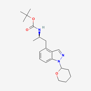 molecular formula C20H29N3O3 B2898928 Tert-butyl N-[(2R)-1-[1-(oxan-2-yl)indazol-4-yl]propan-2-yl]carbamate CAS No. 2222846-04-8