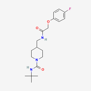 molecular formula C19H28FN3O3 B2898933 N-tert-butyl-4-{[2-(4-fluorophenoxy)acetamido]methyl}piperidine-1-carboxamide CAS No. 1235015-07-2