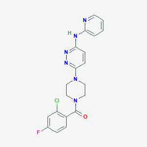 (2-Chloro-4-fluorophenyl)(4-(6-(pyridin-2-ylamino)pyridazin-3-yl)piperazin-1-yl)methanone