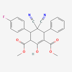Dimethyl 5,5-dicyano-4-(4-fluorophenyl)-2-hydroxy-6-phenyl-1-cyclohexene-1,3-dicarboxylate