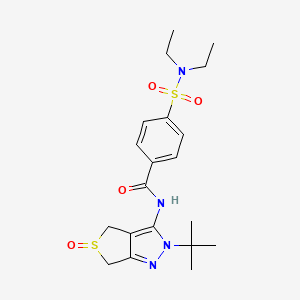 molecular formula C20H28N4O4S2 B2898970 N-{2-tert-butyl-5-oxo-2H,4H,6H-5lambda4-thieno[3,4-c]pyrazol-3-yl}-4-(diethylsulfamoyl)benzamide CAS No. 1019102-76-1