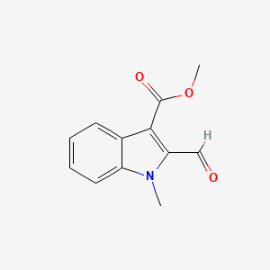 molecular formula C12H11NO3 B2898980 Methyl 2-formyl-1-methylindole-3-carboxylate CAS No. 154953-49-8