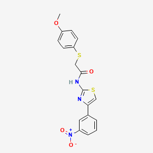 molecular formula C18H15N3O4S2 B2898992 2-((4-methoxyphenyl)thio)-N-(4-(3-nitrophenyl)thiazol-2-yl)acetamide CAS No. 941951-25-3