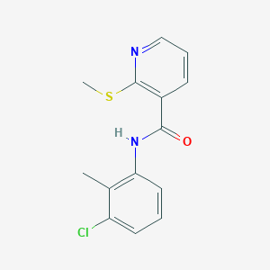 molecular formula C14H13ClN2OS B2899013 N-(3-chloro-2-methylphenyl)-2-(methylsulfanyl)pyridine-3-carboxamide CAS No. 141841-76-1