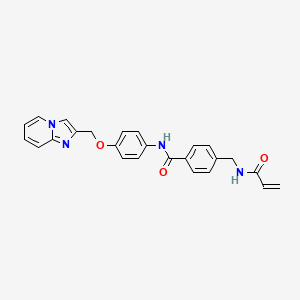 molecular formula C25H22N4O3 B2899018 N-[4-({imidazo[1,2-a]pyridin-2-yl}methoxy)phenyl]-4-[(prop-2-enamido)methyl]benzamide CAS No. 1625474-86-3