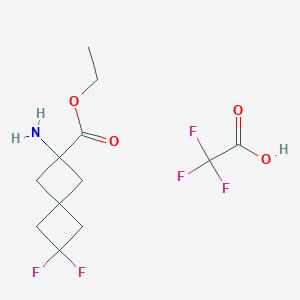 molecular formula C12H16F5NO4 B2899031 Ethyl2-amino-6,6-difluorospiro[3.3]heptane-2-carboxylate,trifluoroaceticacid CAS No. 2253631-86-4