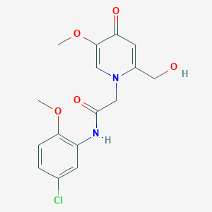 molecular formula C16H17ClN2O5 B2899032 N-(5-chloro-2-methoxyphenyl)-2-(2-(hydroxymethyl)-5-methoxy-4-oxopyridin-1(4H)-yl)acetamide CAS No. 946333-44-4