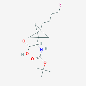 2-[3-(4-Fluorobutyl)-1-bicyclo[1.1.1]pentanyl]-2-[(2-methylpropan-2-yl)oxycarbonylamino]acetic acid