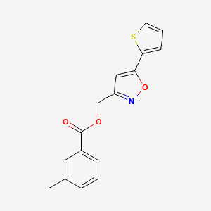 (5-(Thiophen-2-yl)isoxazol-3-yl)methyl 3-methylbenzoate