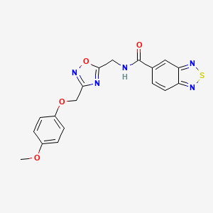 N-((3-((4-methoxyphenoxy)methyl)-1,2,4-oxadiazol-5-yl)methyl)benzo[c][1,2,5]thiadiazole-5-carboxamide