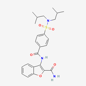 3-(4-(N,N-diisobutylsulfamoyl)benzamido)benzofuran-2-carboxamide