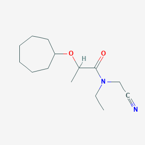 molecular formula C14H24N2O2 B2899056 N-(cyanomethyl)-2-(cycloheptyloxy)-N-ethylpropanamide CAS No. 1427700-75-1