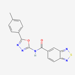 molecular formula C16H11N5O2S B2899057 N-[5-(4-methylphenyl)-1,3,4-oxadiazol-2-yl]-2,1,3-benzothiadiazole-5-carboxamide CAS No. 1202998-03-5