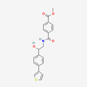 molecular formula C21H19NO4S B2899059 Methyl 4-((2-hydroxy-2-(4-(thiophen-3-yl)phenyl)ethyl)carbamoyl)benzoate CAS No. 2034346-27-3