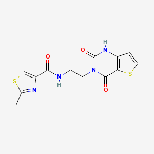 molecular formula C13H12N4O3S2 B2899068 N-(2-(2,4-dioxo-1,2-dihydrothieno[3,2-d]pyrimidin-3(4H)-yl)ethyl)-2-methylthiazole-4-carboxamide CAS No. 2034602-71-4