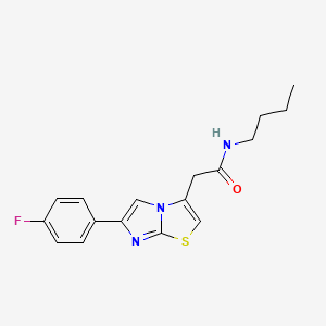 molecular formula C17H18FN3OS B2899086 N-butyl-2-[6-(4-fluorophenyl)imidazo[2,1-b][1,3]thiazol-3-yl]acetamide CAS No. 897463-71-7