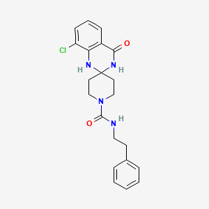 molecular formula C21H23ClN4O2 B2899126 8'-chloro-4'-oxo-N-(2-phenylethyl)-3',4'-dihydro-1'H-spiro[piperidine-4,2'-quinazoline]-1-carboxamide CAS No. 1251689-22-1