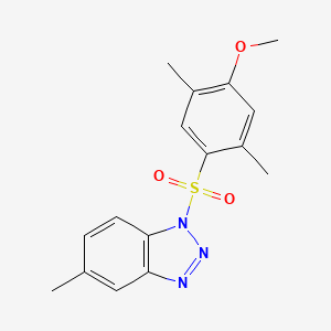 molecular formula C16H17N3O3S B2899139 1-(4-methoxy-2,5-dimethylbenzenesulfonyl)-5-methyl-1H-1,2,3-benzotriazole CAS No. 2380184-06-3