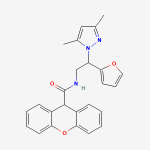 N-(2-(3,5-dimethyl-1H-pyrazol-1-yl)-2-(furan-2-yl)ethyl)-9H-xanthene-9-carboxamide