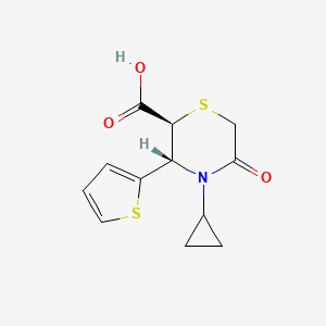 (2S,3S)-4-cyclopropyl-5-oxo-3-(thiophen-2-yl)thiomorpholine-2-carboxylic acid