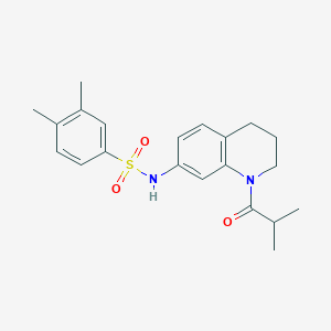 N-(1-isobutyryl-1,2,3,4-tetrahydroquinolin-7-yl)-3,4-dimethylbenzenesulfonamide