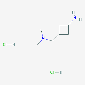 molecular formula C7H18Cl2N2 B2899166 3-[(Dimethylamino)methyl]cyclobutan-1-amine;dihydrochloride CAS No. 2344685-11-4