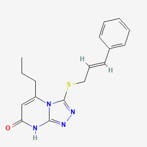 3-(cinnamylthio)-5-propyl-[1,2,4]triazolo[4,3-a]pyrimidin-7(8H)-one