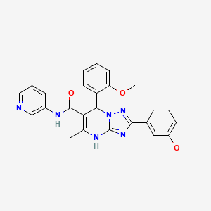 7-(2-methoxyphenyl)-2-(3-methoxyphenyl)-5-methyl-N-(pyridin-3-yl)-4,7-dihydro-[1,2,4]triazolo[1,5-a]pyrimidine-6-carboxamide